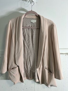 Skies Are Blue Blush Pink Shawl Collar Blazer
